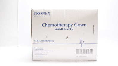 Tronex 6333CHEMO25 Chemotherapy Gown AAMI Level 2 - Box of 50